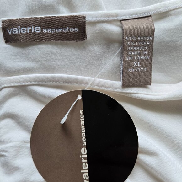 NWT VALERIE STEVENS Women's Off White Top XL - Picture 5 of 6